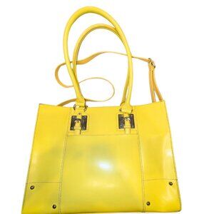 ☀️Aug. Sale☀️Wilsons Leather Laptop Briefcase Tote Large Yellow Purse Handbag.